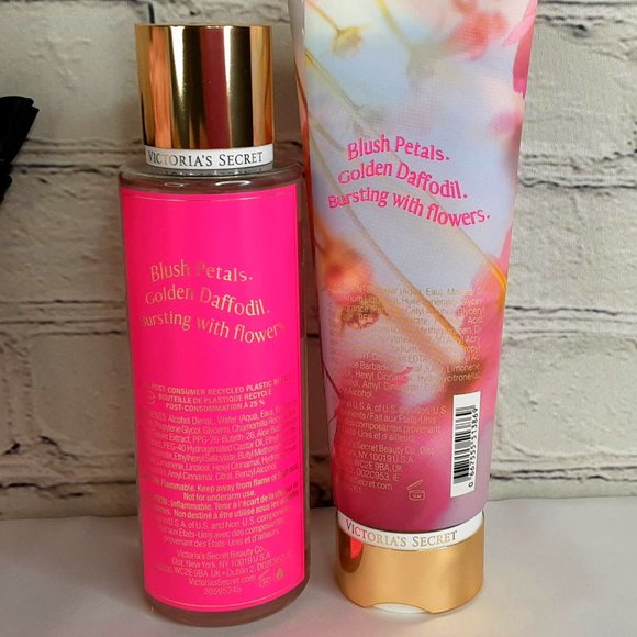 'VICTORIA'S SECRET' 'FLORAL BLOOM' BODY MIST, LOTION, VS LOGO CINCH BAG … - Picture 4 of 16
